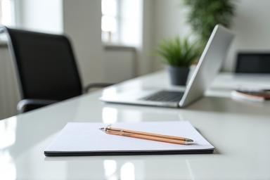 Clean and organized office desk